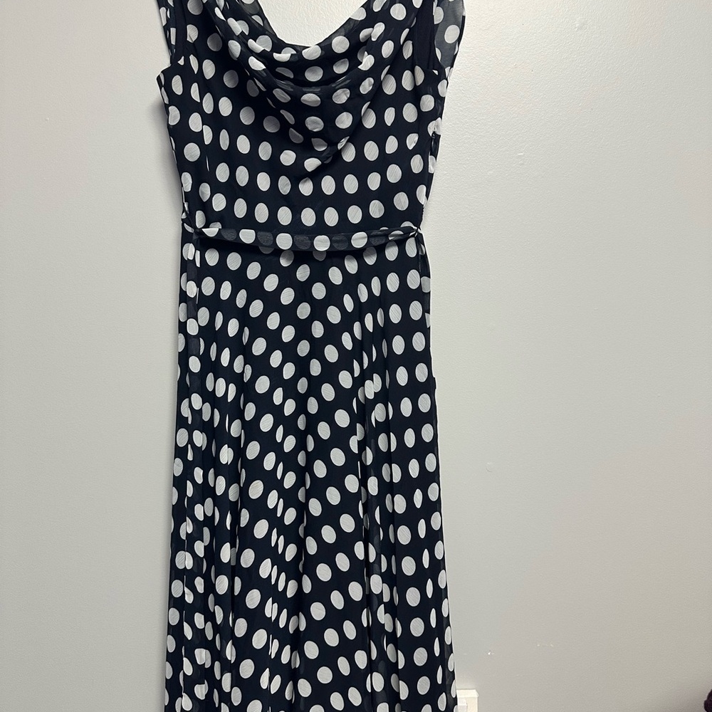 Size 6 MSK Black Sleeveless Maxi Dress with Cowl Neck